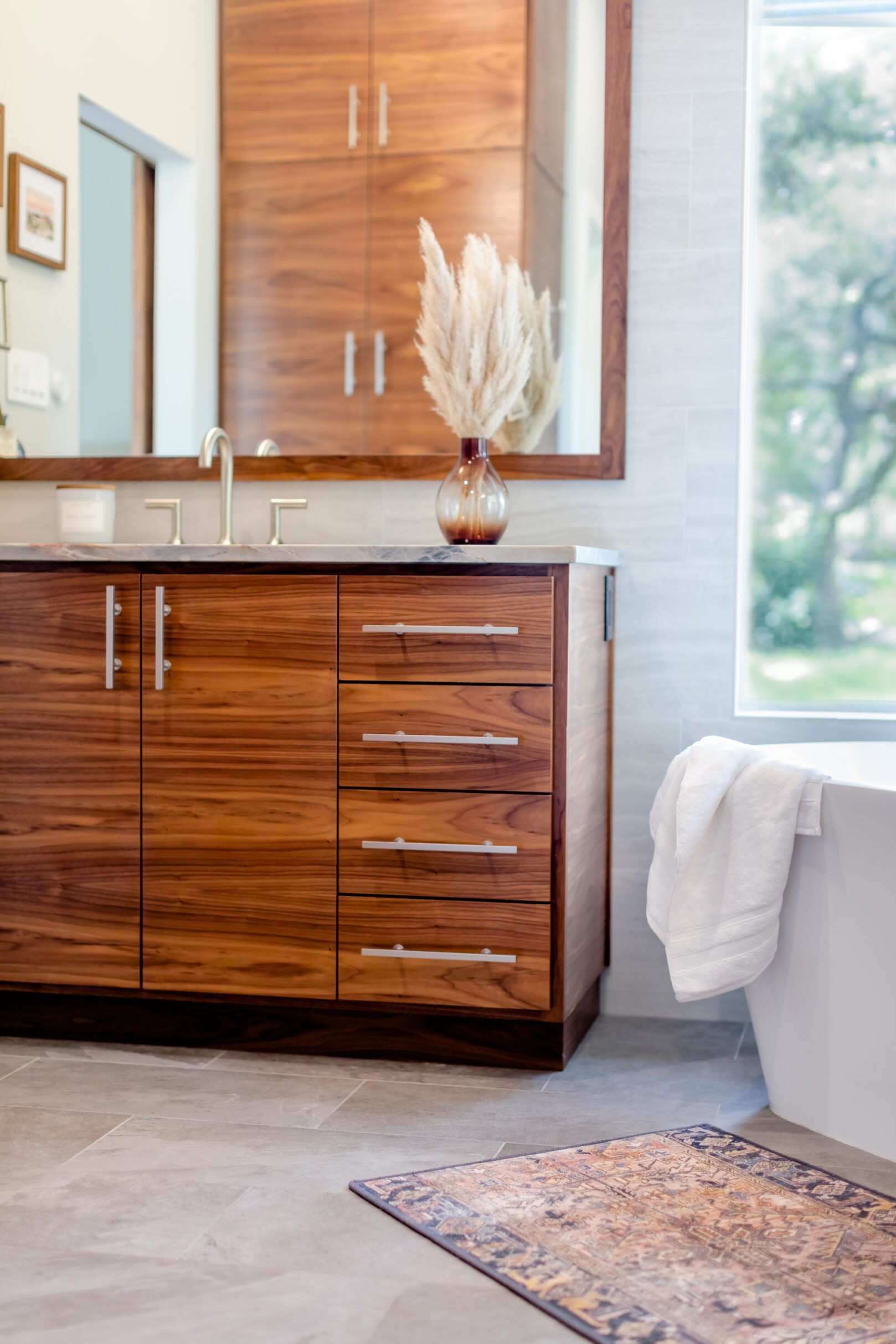 austin custom cabinetry walnut vanity austin luxury bathroom remodel