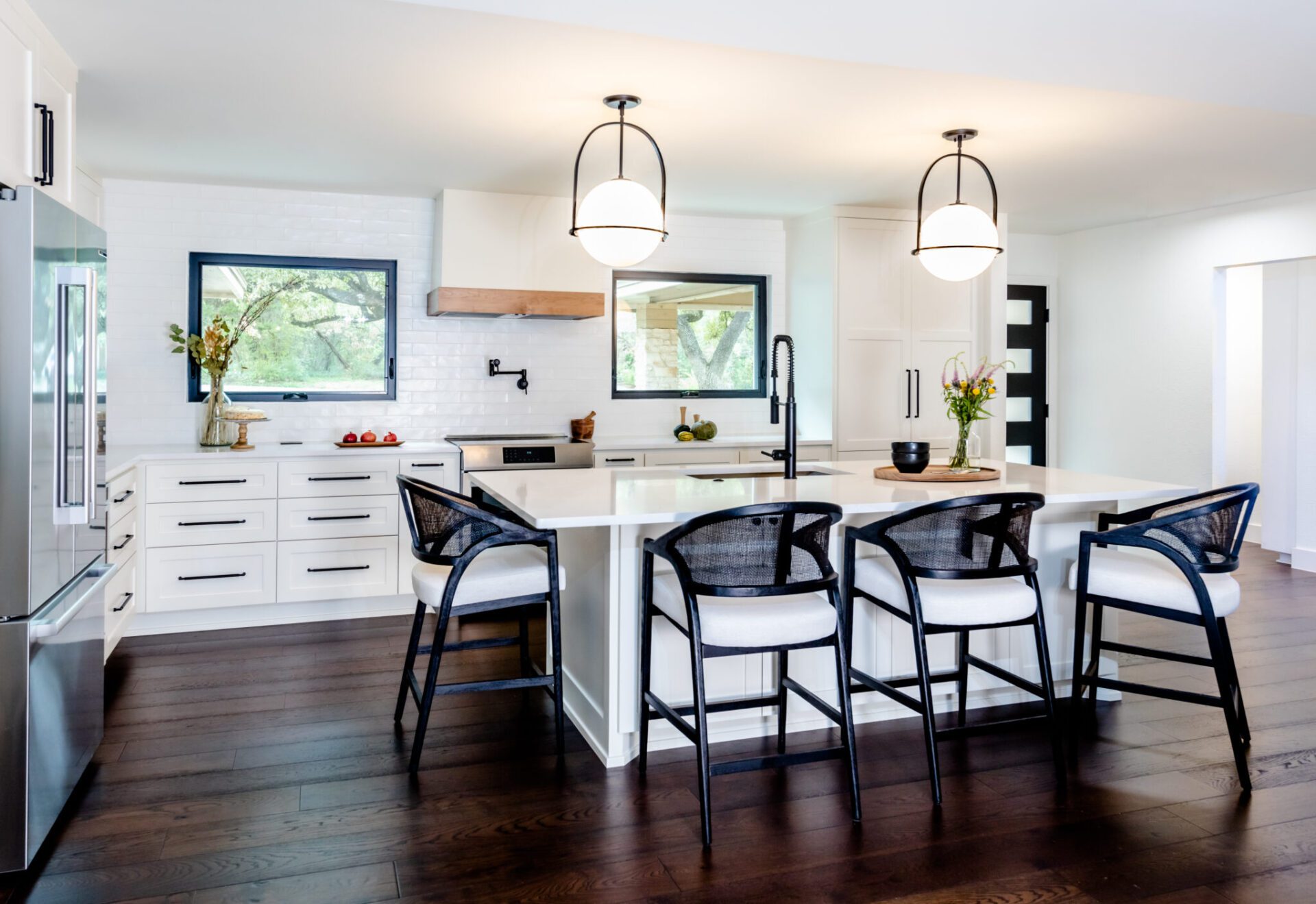 modern ranch home austin luxury white farmhouse kitchen remodel