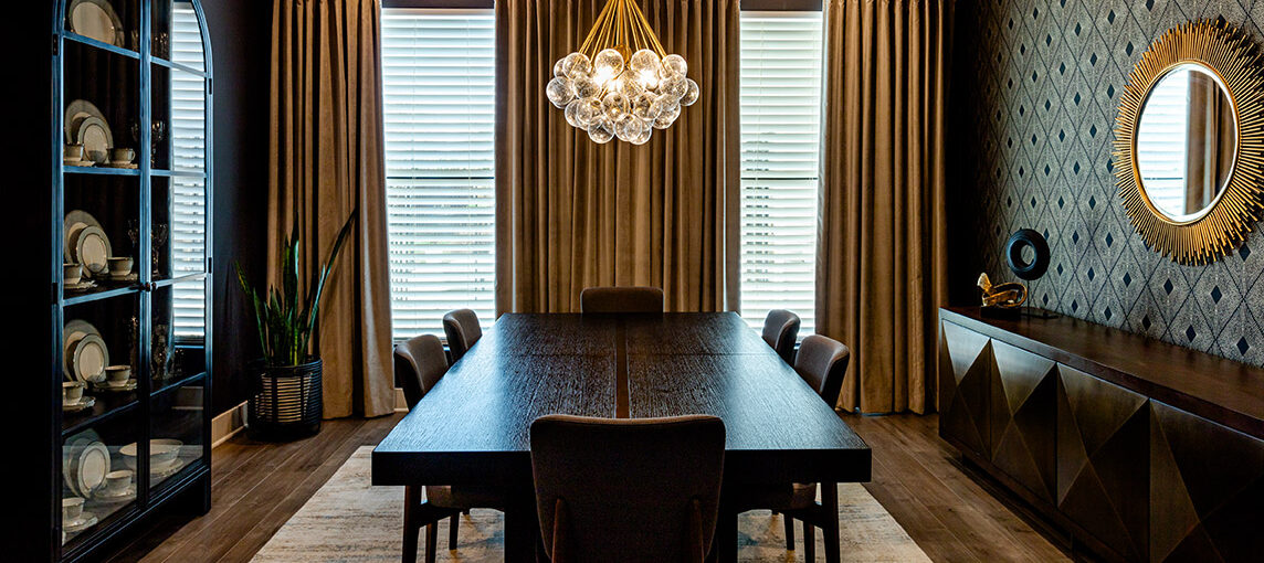 austin luxury dining room clean transitional modern chandelier