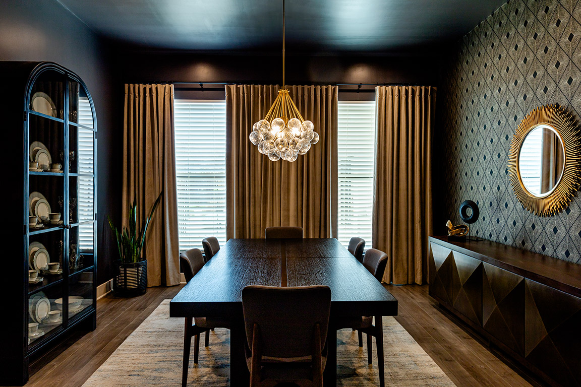 austin luxury dining room clean transitional modern chandelier